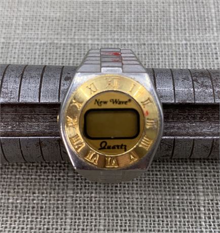 Quirky Vintage New Wave Stretch Band Watch Ring