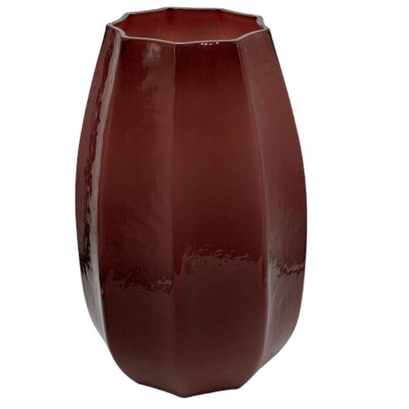Large 9-Side Glass Vase