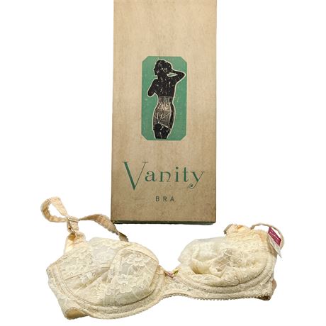 "Vanity Bra" Box with Vintage Lilyette Lace Bra