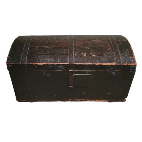 Antique Wooden Trunk w/ Handles
