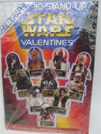 30 Holographic Star Wars Valentines 3D Stand Up