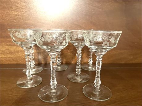 7 Tall Crystal Glasses