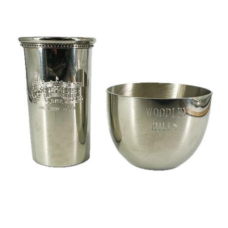 Pair of Vintage Pewter Cups