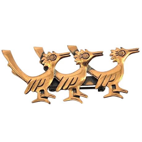 Vintage Copper by Bell Southwestern Bird Brooch