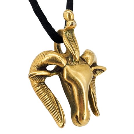Vintage METROPOLITAN MUSEUM OF ART Egyptian Ram's Head Pendant Reproduction
