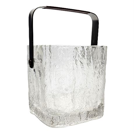 Mid-Century Hoya UV Reactive Glacier Glass Ice Bucket