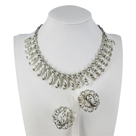 Sarah Coventry "Fancy Free" Necklace & Clip Earrings Set