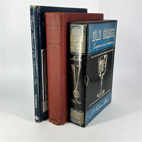 Lot of Assorted Antique Glass Identification & Information Books