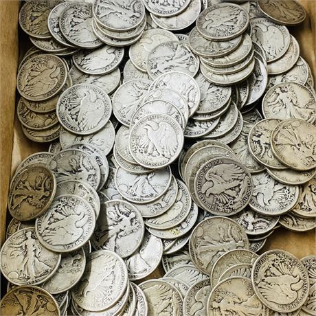 200 UNSEARCHED Walking Liberty Half Dollars