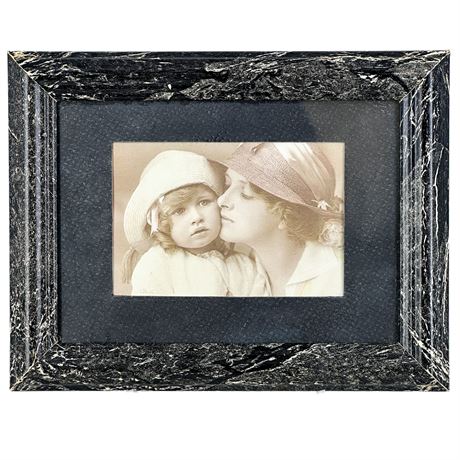 Framed Postcard Print of Gladys Cooper and Daughter