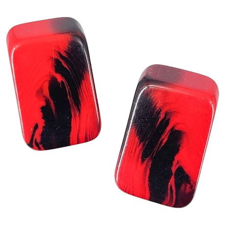 Vintage Swirled Lucite Earrings