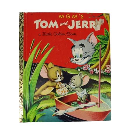 VTG MGM's TOM AND JERRY Little Golden Book 1951 E Printing