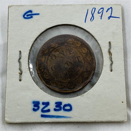 1892 Canada Penny