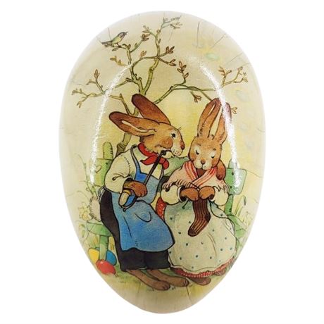 Vintage German Papier Mache Easter Egg Box