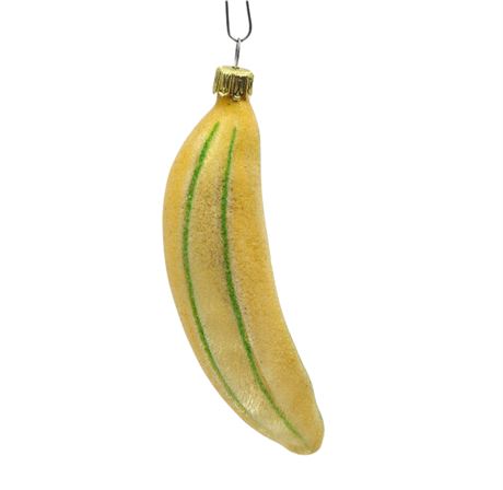 Antique Czech Republic, Sugared Banana Ornament