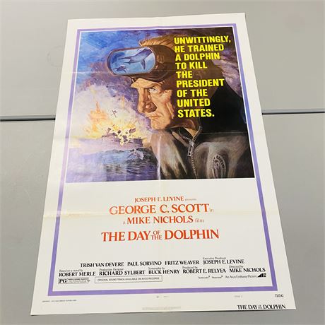 Original 1974 Day of the Dolphin Movie Poster