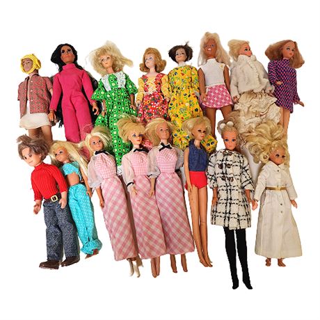 Vintage Doll Lot, Including Barbies, Cher, Dusty, Ken, Sunshine Family, Etc.