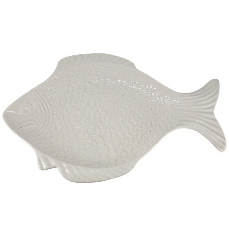 Ovenproof Ceramic Stoneware 589 White Fish Dish