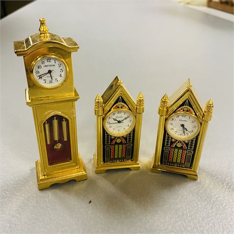 Miniature Brass Clocks