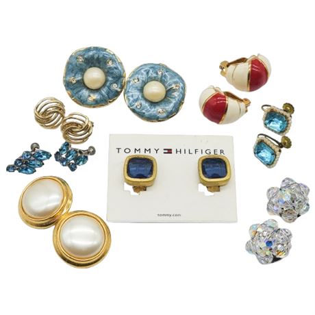 Vintage Clip Earrings Lot