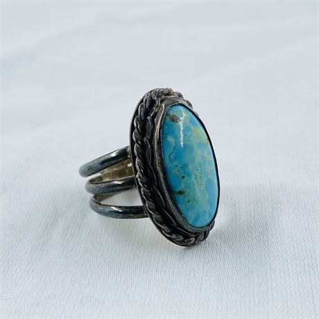 8.1g Navajo Signed Sterling Ring Size 8.25