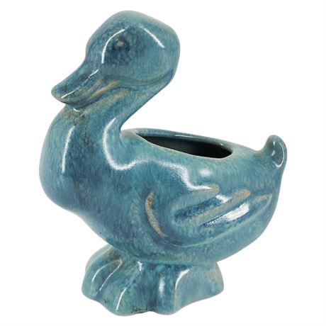 Vintage 1942 Frankoma Pottery Mini Duck Flower Holder Vase