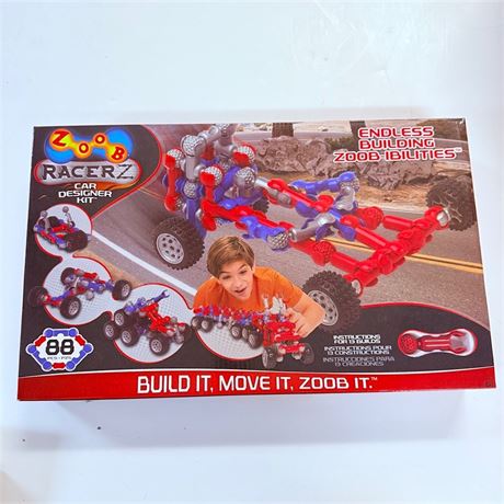 10 New Zoob Racerz 88pc Car Designer Kits