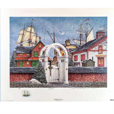 Lithographic Print of the Painting "Holiday Cove" by Artist Ben Richmond