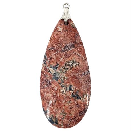 Large Leopard Skin Jasper Stone Pendant