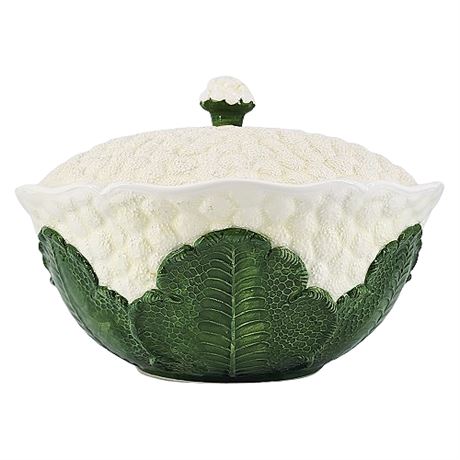 Vintage Tiffany & Co. Italian Pottery Lidded Cauliflower Dish