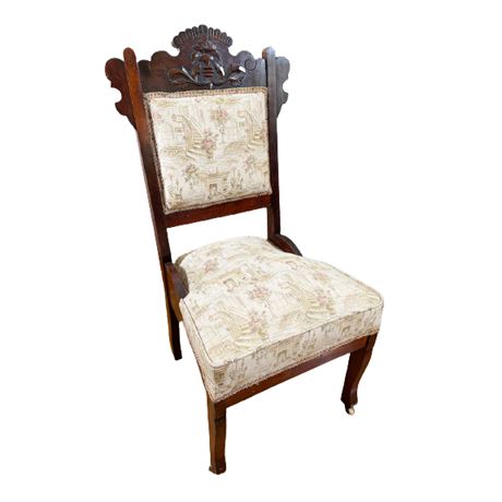Victorian Era Eastlake Upholstered Side Chair