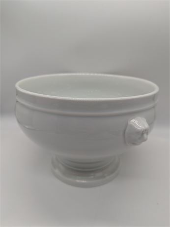 French Pillivuyt Large Heavy Tureen w/ Lions Heads