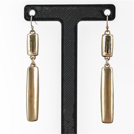 Lauren Conrad Gold-Tone Long Bar Drop Earrings – Modern Minimalist Style