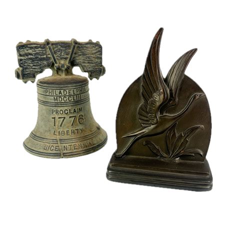 Pair of Mismatched Bookends Virginia Metalcrafters and Dodge