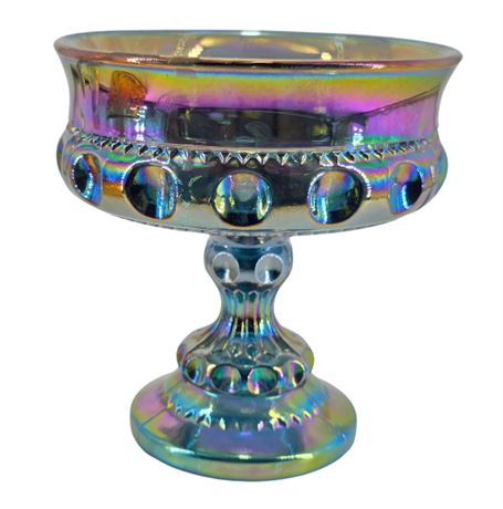 Vintage Carnival Glass Pedestal Bowl