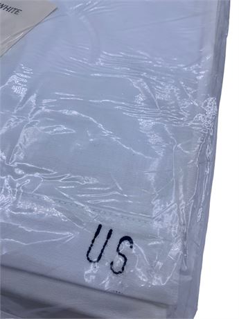 NOS US Military White Cotton Bed Sheet