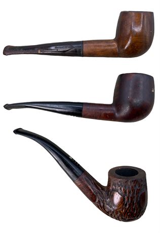 Trio of Mid Century Carey & Royalton Tobacco Smoking Pipes
