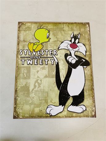12.5x16” Sylvester and Tweety Metal Sign