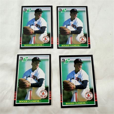 4x 1985 Leaf Roger Clemens #99