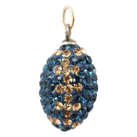 Modern Game Time Bling Crystal Football Pendant, 2 of 2