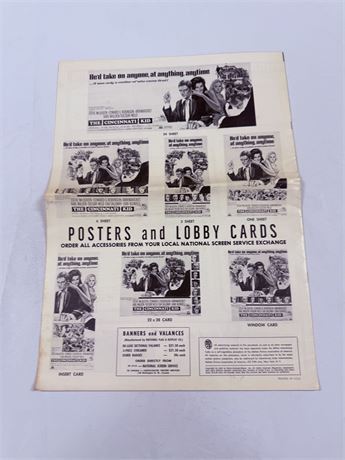 The Cincinnati Kid Original Movie Pressbook