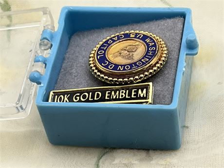 10kt department of Justice 10 year employee government pin