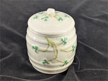 Belleek Clover Porcelain Barrel