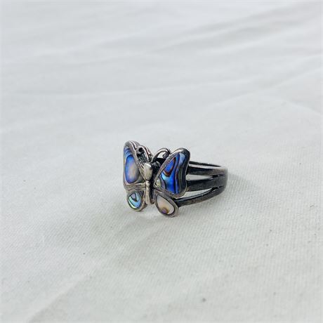 5.7g Sterling Butterfly Ring Size 8.25