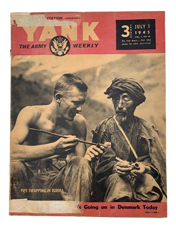 WWII 1945 YANK Military Army Weekly Magazine