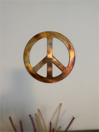 Peace Sign Copper & Brass