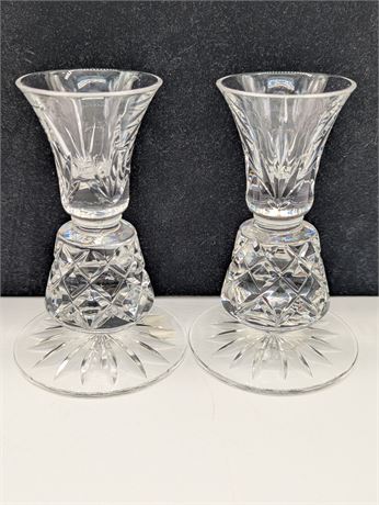 Lenox Crystal Signed Heavy Candlesticks