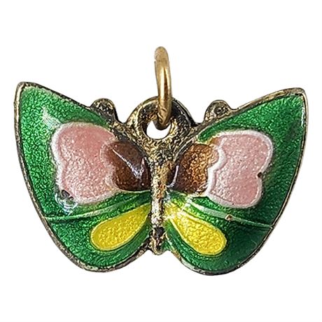 Vintage Cloisonné Mini Butterfly Pendant/Charm