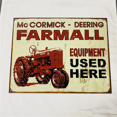 McCormick Farm Equipment Metal Sign 12.5x16”