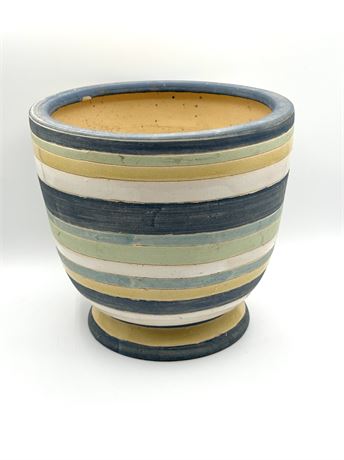 3 MCM Matching Striped Ceramic Pots